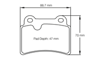 Thumbnail for Pagid Racing Brake Pads No. 8069 (Rear)