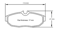 Thumbnail for Pagid Racing Brake Pads No. 8113 (Rear)