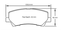Thumbnail for Pagid Racing Brake Pads No. 8204 (Rear)