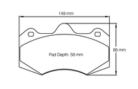 Thumbnail for Pagid Racing Brake Pads No. 8261 (Front)
