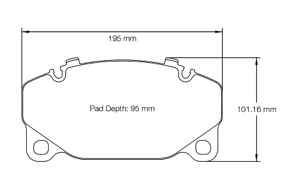 Pagid racing brake pads shape no. 8286 for Porsche 992 Carrera Turbo