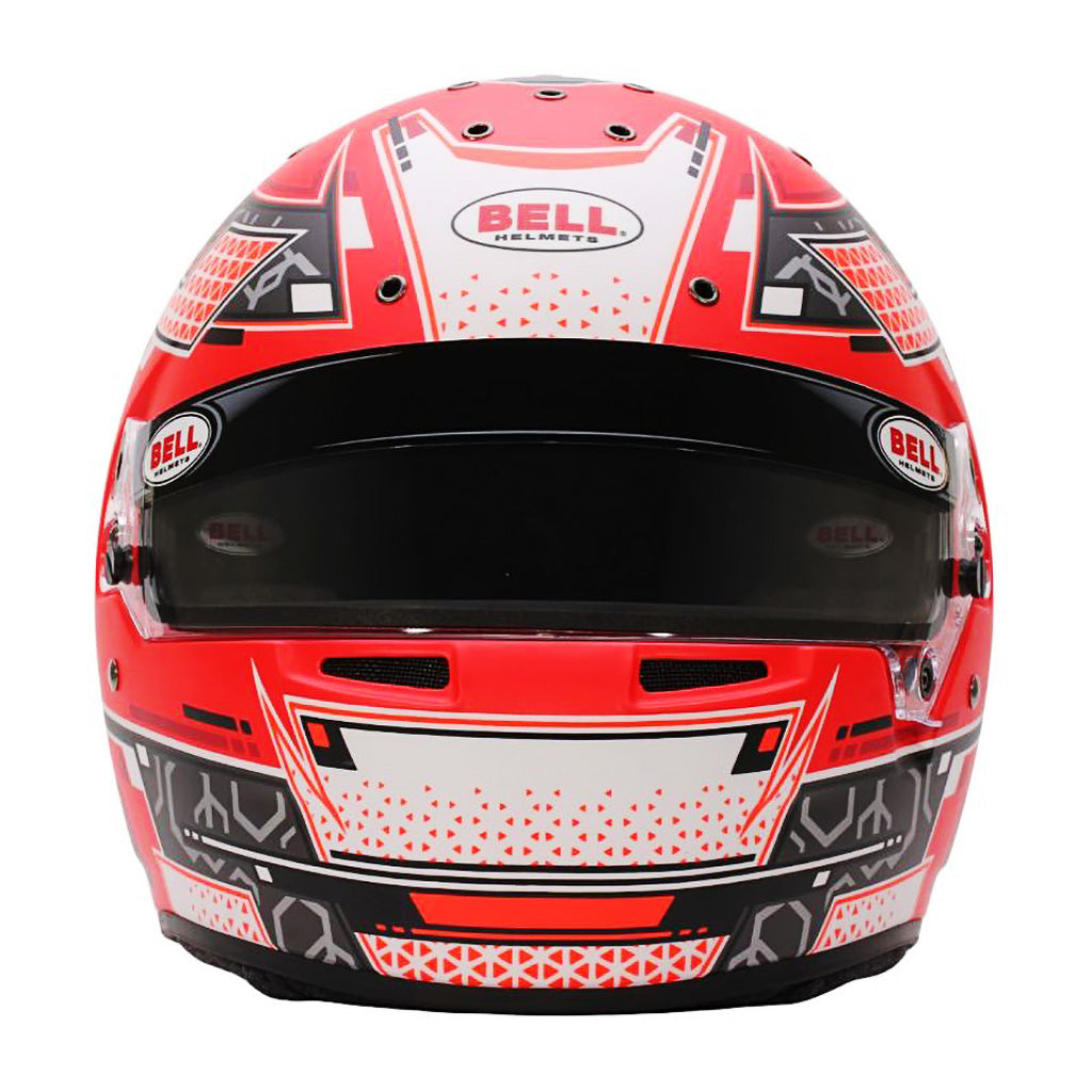 Front angled view of Bell RS7 Pro Helmet SA2025 in red front finish