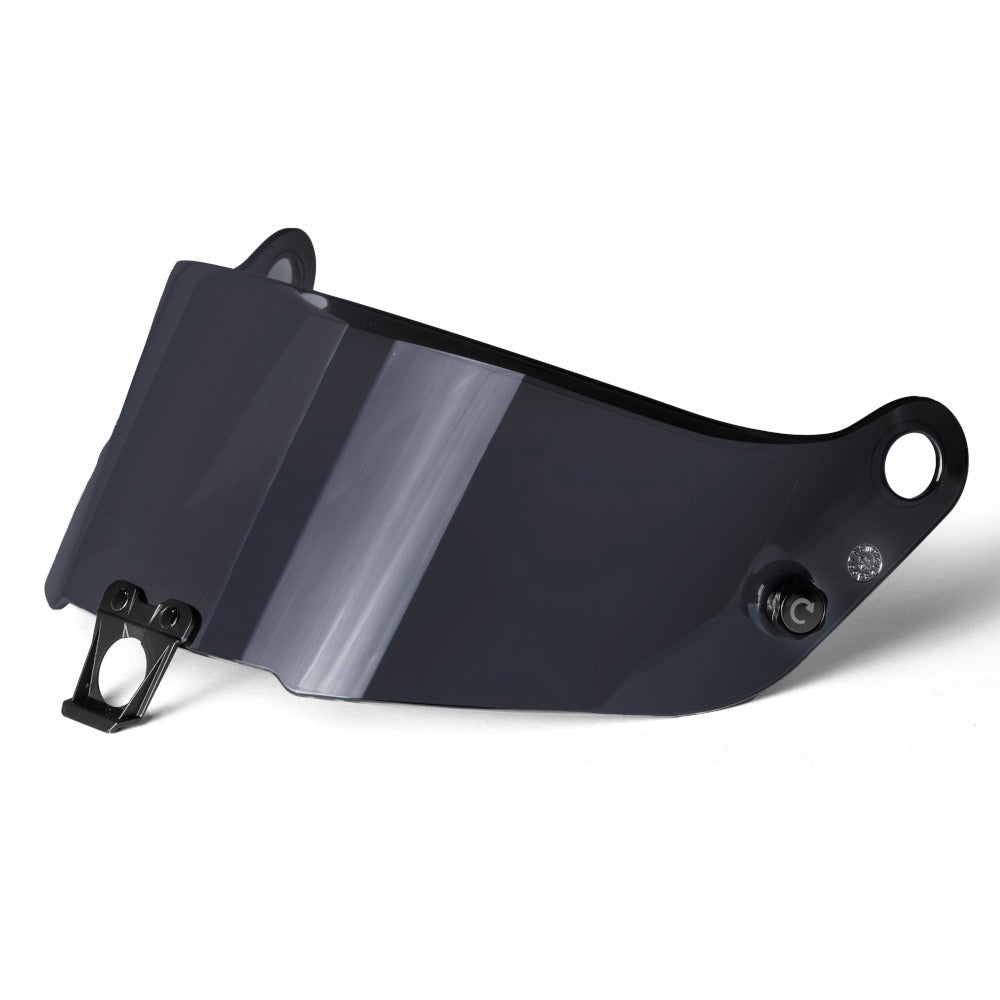 Sparco Stealth RF helmet shield in dark smoke tint ideal for bright daylight racing
