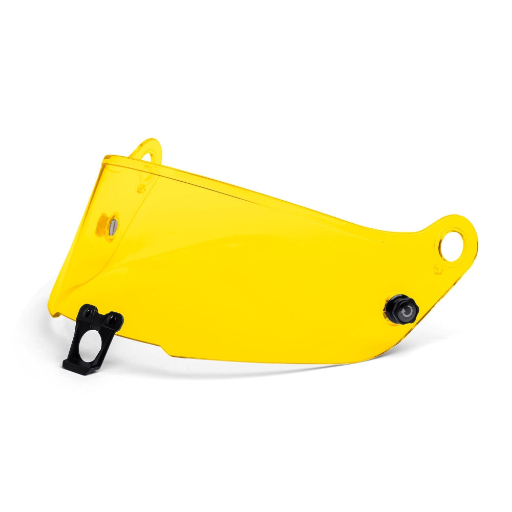 Sparco Stealth RF helmet shield in yellow tint for improved visibility in low light conditions