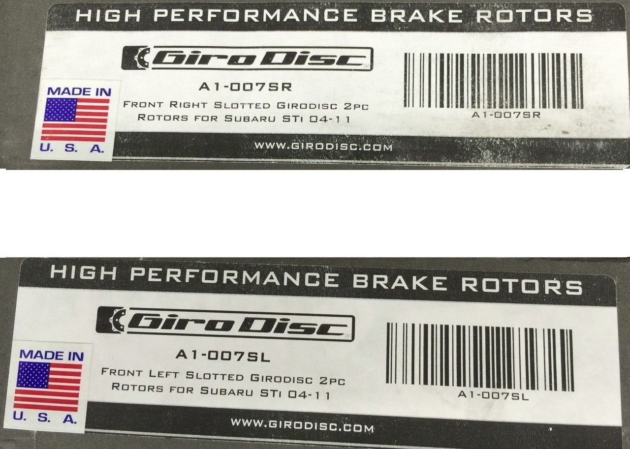 A1-007 Girodisc 2pc Front Brake Rotors (Subaru STI 2004+)