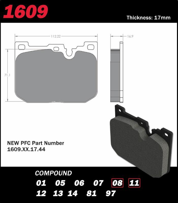 PFC Brake Pads 1609.XX.17.44