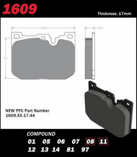 Thumbnail for PFC Brake Pads 1609.XX.17.44
