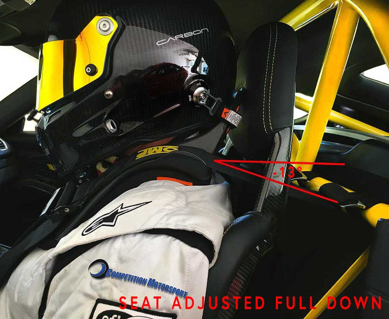 Schroth Racing Harnesses recommend shoulder straps be mounted at beetween 0º and -20º front-to-back to protect your spine.