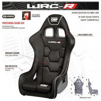 Thumbnail for OMP WRC-R Carbon professional racing seat in breathable Airtex material keeps drivers cool and alert
